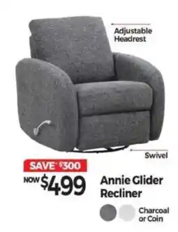 Tepperman's Annie Glider Recliner offer
