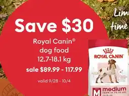 Petsmart Royal Canin dog food offer