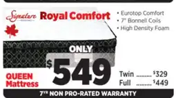 Surplus Furniture Royal Comfort Queen Mattress offer