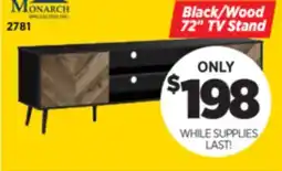Surplus Furniture Black Wood Grain 72 TV Console offer