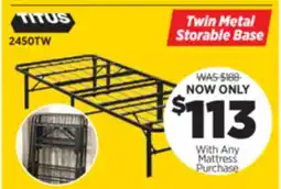 Surplus Furniture Twin Metal Storable Base offer