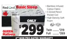 Surplus Furniture Basic Sleep Queen Rolled Mattress offer