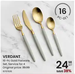 Stokes VERDANT 16-Pc Gold Flatware Set offer