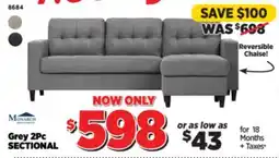 Surplus Furniture Grey 2 Pc SECTIONAL offer