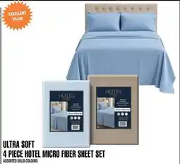 Len's Mill Stores ULTRA SOFT 4 PIECE HOTEL MICRO FIBER SHEET SET offer