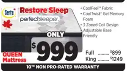 Surplus Furniture Serta Perfect Sleeper Restore Sleep Firm Queen Mattress offer