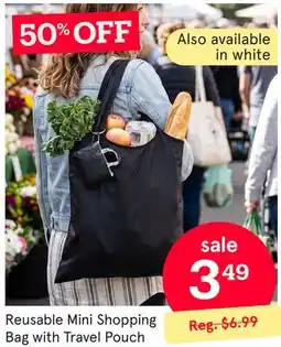 Kitchen Stuff Plus Reusable Mini Shopping Bag with Travel Pouch offer