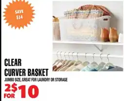 Len's Mill Stores CLEAR CURVER BASKET offer