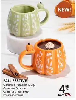 Stokes FALL FESTIVE Ceramic Pumpkin Mug offer
