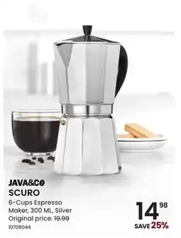Stokes JAVA&CO SCURO 6-Cups Espresso Maker offer