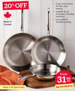 Kitchen Stuff Plus Meyer 3-Ply Steel Frypan offer