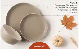 Stokes HOVE 12-Pc Stoneware Dinnerware Set offer