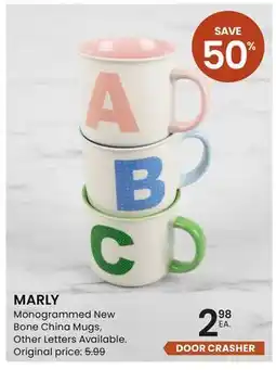 Stokes MARLY Monogrammed New Bone China Mugs offer