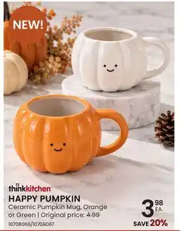 Stokes HAPPY PUMPKIN Ceramic Pumpkin Mug offer