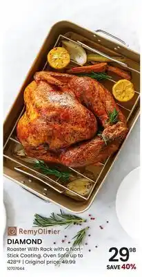 Stokes REMY OLIVIER DIAMOND Roaster With Rack with a Non- Stick Coating offer