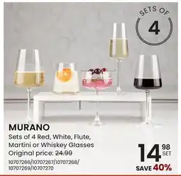 Stokes MURANO Sets of 4 offer