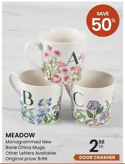 Stokes MEADOW Monogrammed New Bone China Mugs offer