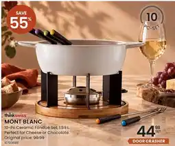 Stokes MONT BLANC 10-Pc Ceramic Fondue Set, 1.59 L offer