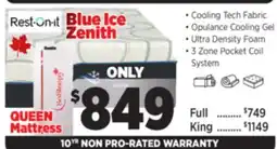 Surplus Furniture Blue Ice Zenith Queen Mattress-In-A-Box offer