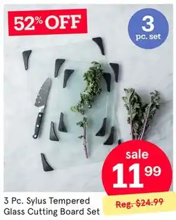 Kitchen Stuff Plus 3 Pc. Sylus Tempered Glass Cutting Board Set offer