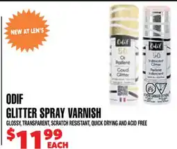 Len's Mill Stores ODIF GLITTER SPRAY VARNISH offer
