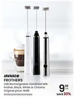 Stokes FROTHERS USB Rechargeable Handheld Milk Frother offer