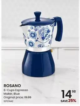 Stokes ROSANO 6-Cups Espresso Maker, Blue offer