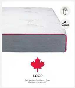Meubles RD LOOP Twin Medium-Firm Memory Foam Mattress-in-a-box - 39 offer