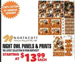 Len's Mill Stores NIGHT OWL PANELS & PRINTS offer