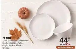 Stokes PEARLE 12-Pc Stoneware Dinnerware Set offer