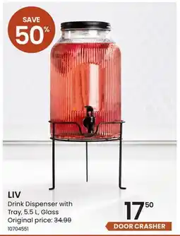 Stokes LIV Drink Dispenser with Tray offer