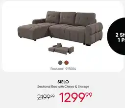 Meubles RD SIELO Sectional Bed with Chaise & Storage offer