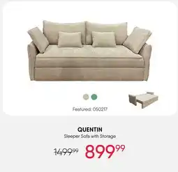 Meubles RD QUENTIN Sleeper Sofa with Storage offer