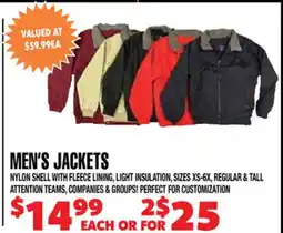 Len's Mill Stores MEN'S JACKETS offer