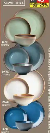 Sushi Shop Jade onyx pearl lapiz service for 4 offer