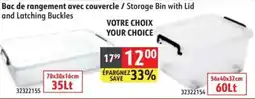Sushi Shop Storage Bin with Lid and Latching Buckles offer
