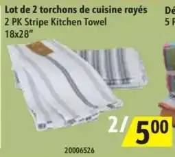 Sushi Shop 2 pk stripe kitchen towel offer
