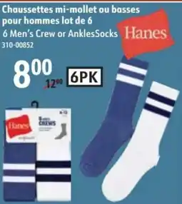 Sushi Shop Hanes men's crew or ankle socks offer