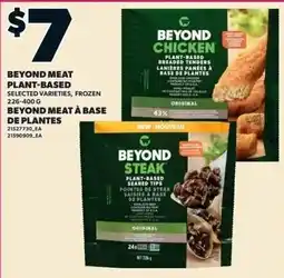 Loblaws Beyond Meat plant-based selected varieties offer
