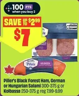 FreshCo Piller's Black Forest Ham, German or Hungarian Salami or Kolbassa offer