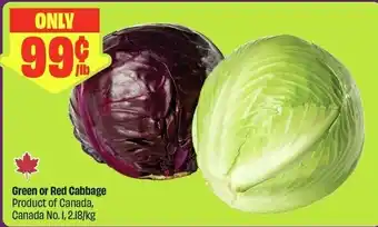 FreshCo Green or Red Cabbage offer
