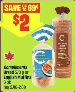 FreshCo Compliments Bread or English Muffins offer