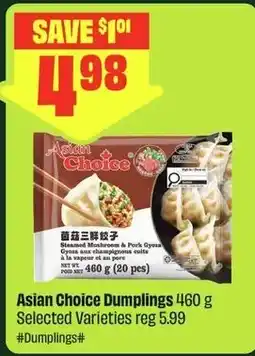 FreshCo Asian Choice Dumplings offer
