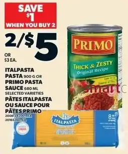 Loblaws Primo pasta sauce offer