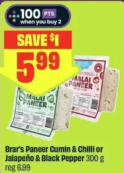 FreshCo Brar's Paneer Cumin & Chilli or Jalapeño & Black Pepper offer