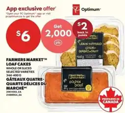 Loblaws Farmers Market loaf cakes offer