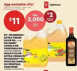 Loblaws PC extra virgin olive oil offer