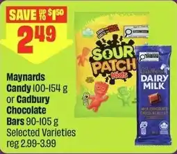 FreshCo Maynards Candy or Cadbury Chocolate Bars offer