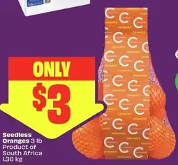 FreshCo Compliments seedless oranges offer
