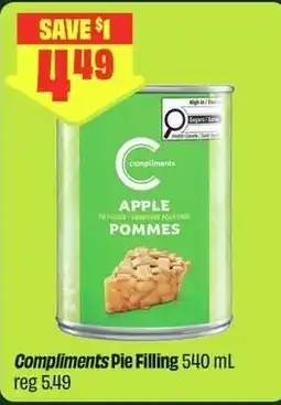 FreshCo Compliments pie filling offer